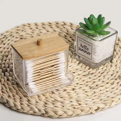 Bamboo Cotton Swab Box