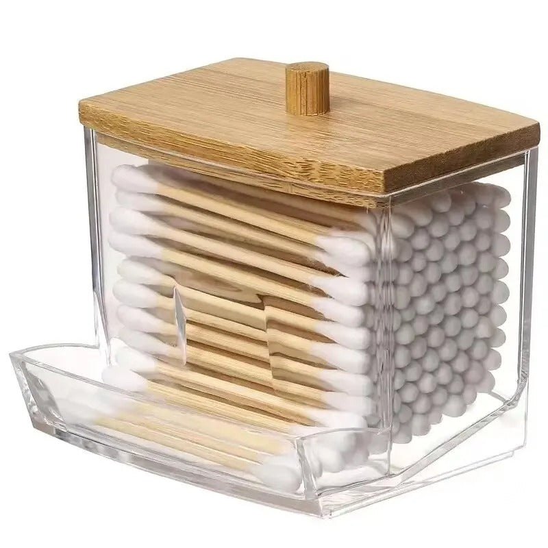 Bamboo Cotton Swab Box